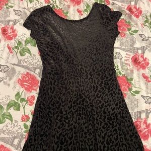 Black cheetah print dress